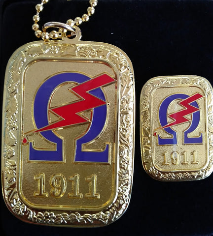 Omega Psi Phi Dog tag and Pin